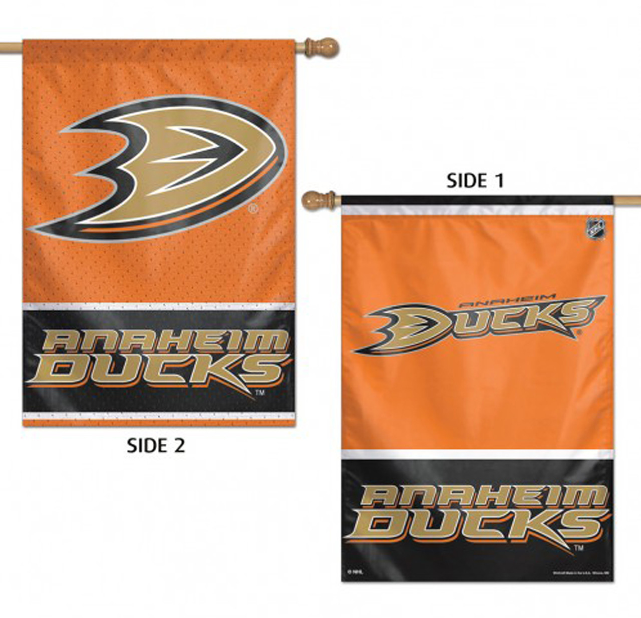 Anaheim Ducks Vertical 2 Sided Garden Flag, House Flag
