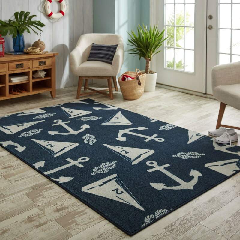 Anchor Sailboat Limited Edition Rectangle Rug