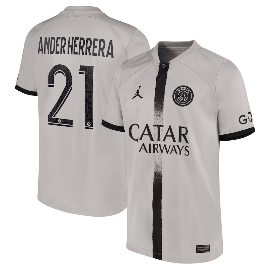Ander Herrera 21 Paris Saint-Germain 2022/23 Away Player Soccer Jersey – Black