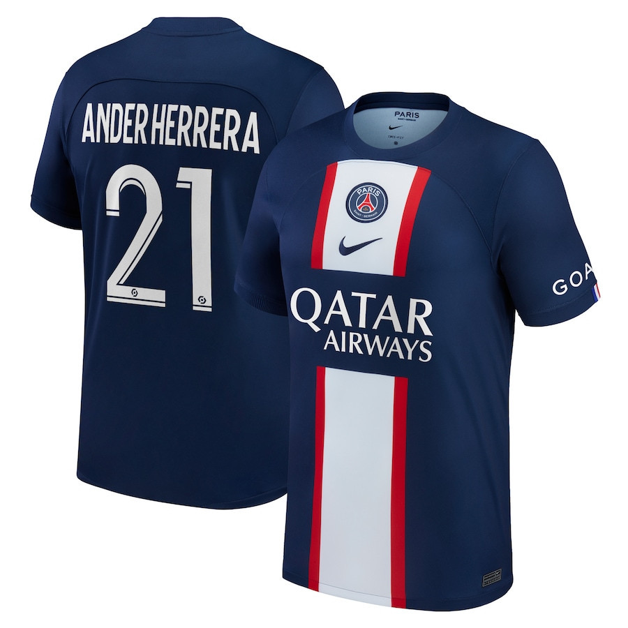 Ander Herrera 21 Paris Saint-Germain 2022/23 Home Player Soccer Jersey – Blue