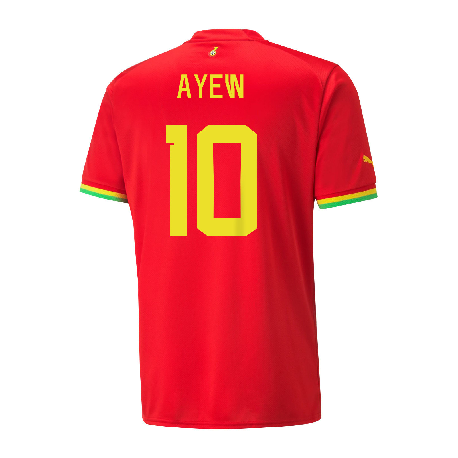 André Ayew 10 Qatar World Cup Ghana National Team 2022-23 Away Red Soccer Jersey –