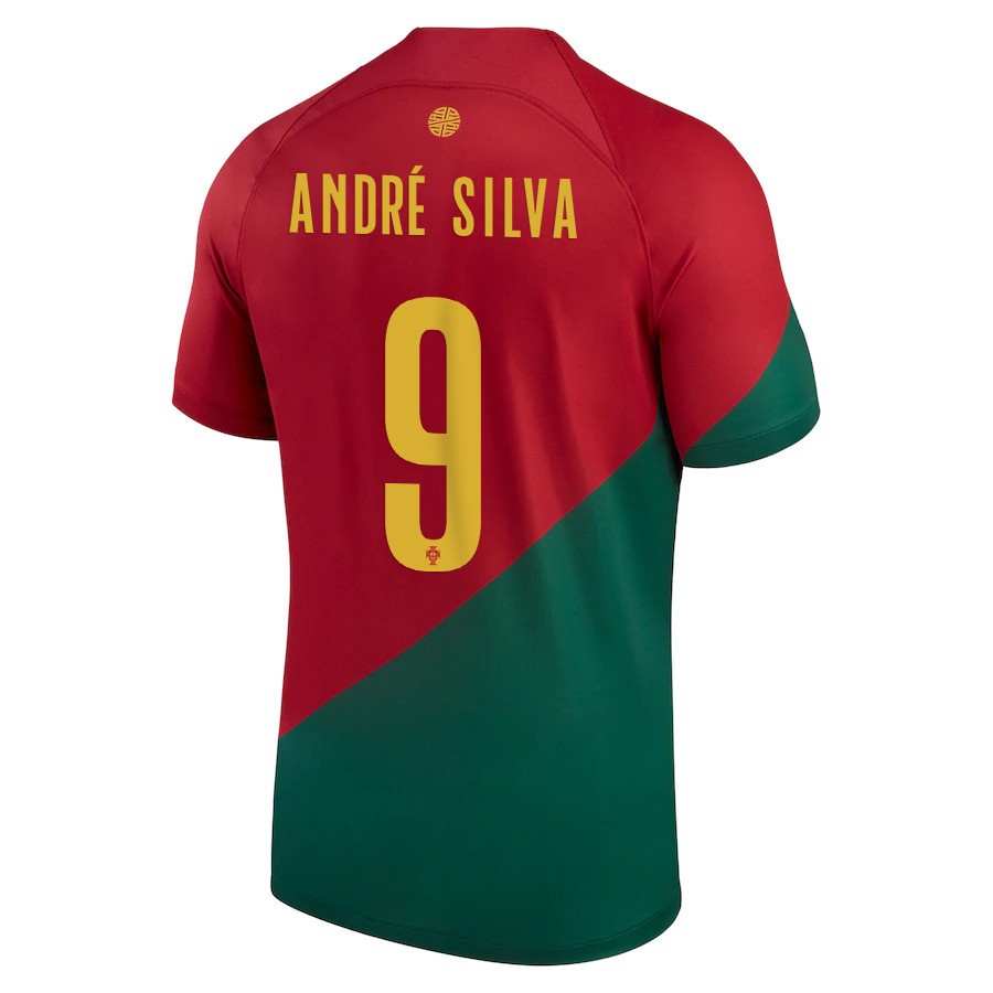 André Silva 9 FIFA World Cup Qatar 2022 Patch Portugal National Team – Home Soccer Jersey