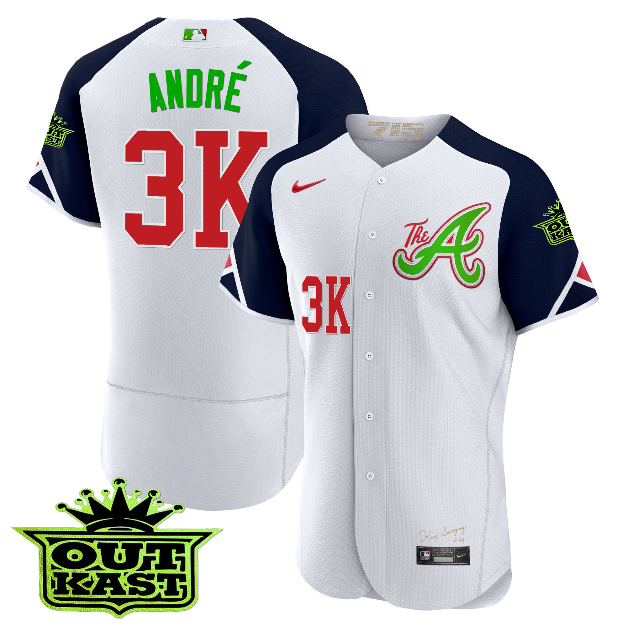 André Youth's Atlanta Braves Atliens City Connect Flex Base Jersey - All Stitched