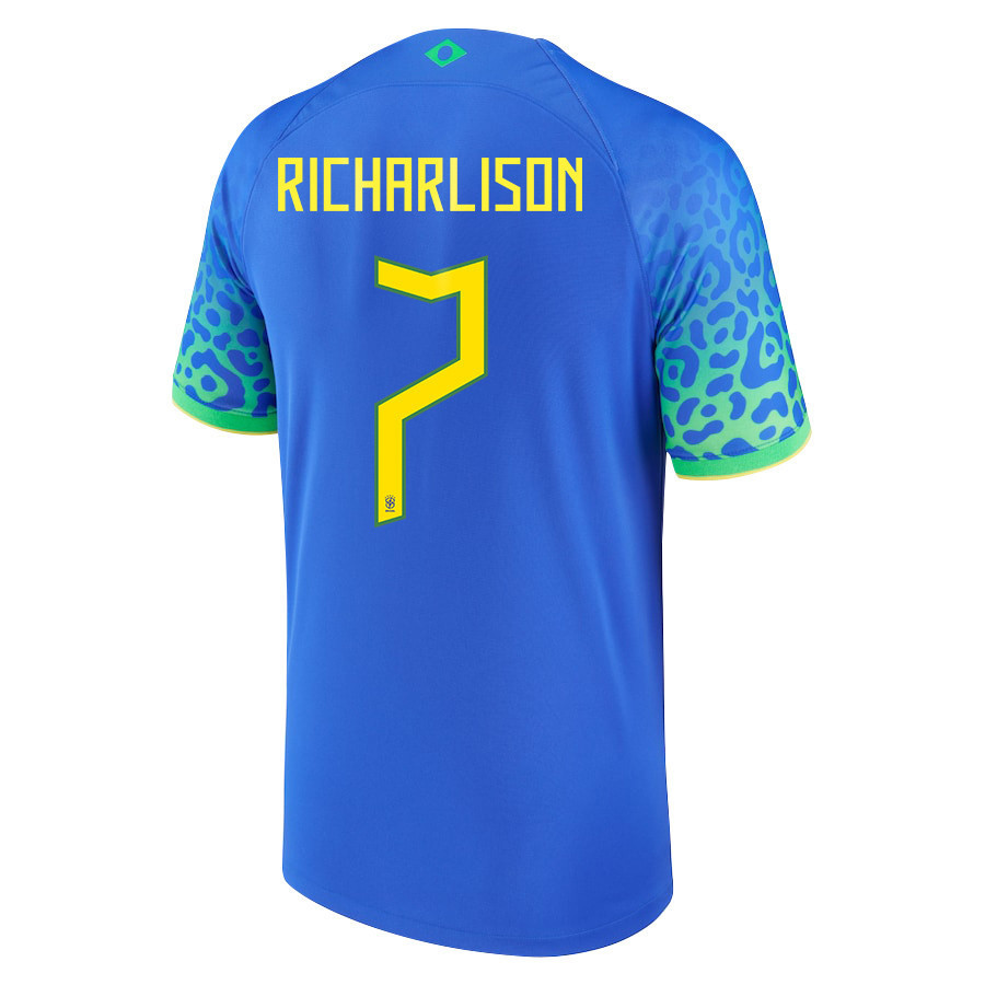 Andrade 7 Brazil National Team FIFA World Cup Qatar 2022 Patch Men Away Soccer Jersey