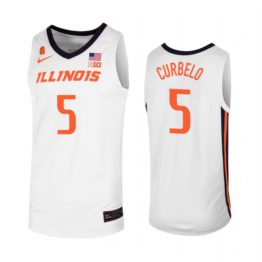 Andre Curbelo Illinois Fighting Illini White Jersey College