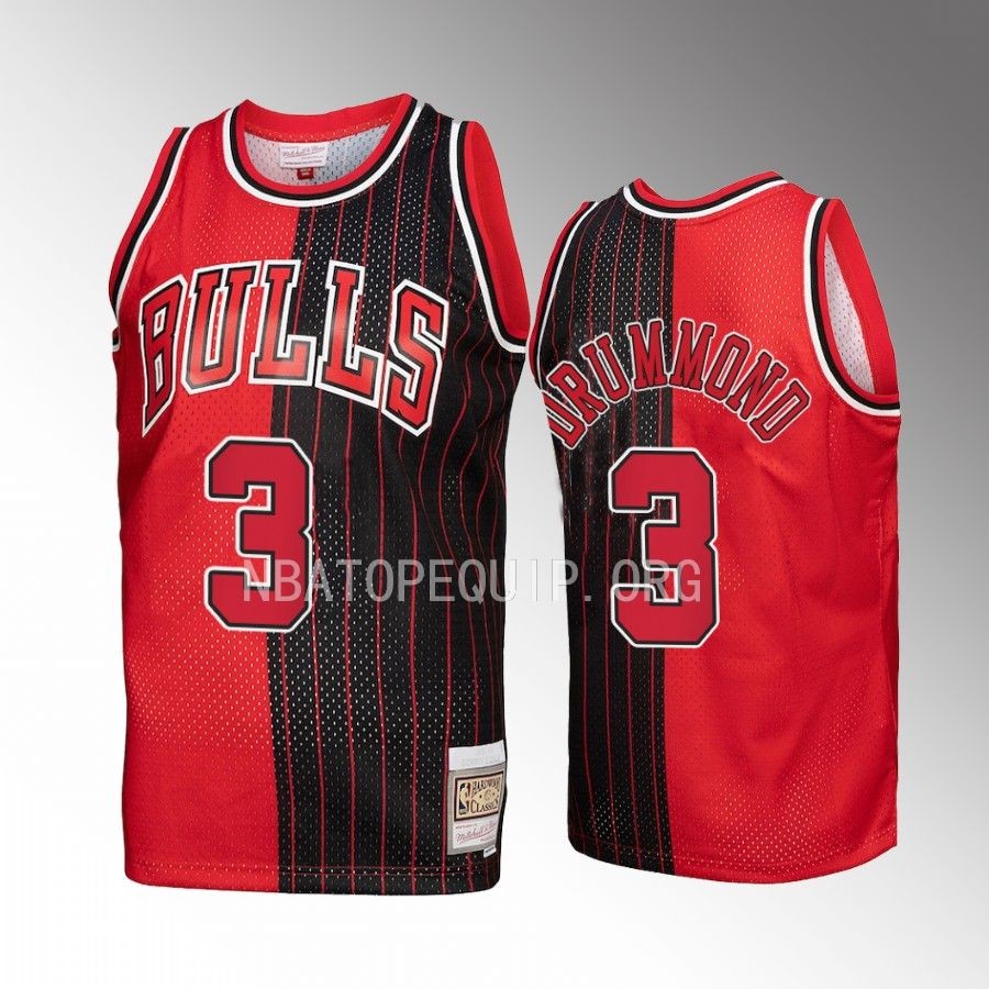 Andre Drummond #3 Chicago Bulls Hardwood Classics 1995-96 Red Black Split Swingman Jersey