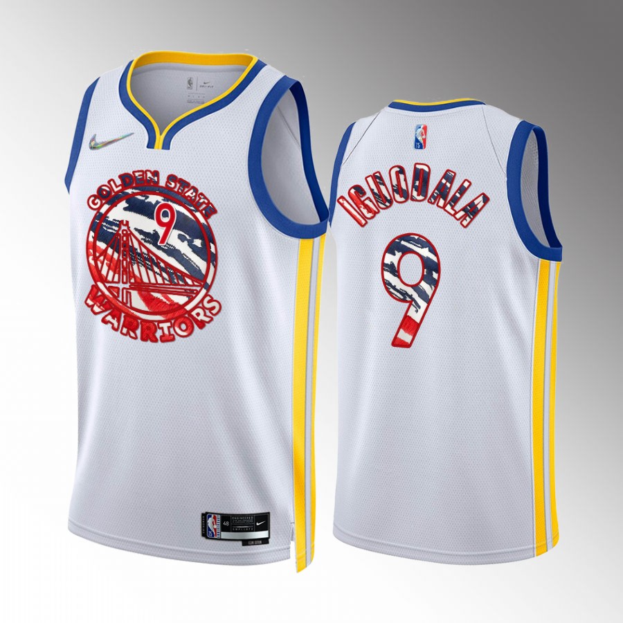Andre Iguodala 2022 Independence Day Golden State Warriors #9 White Jersey America