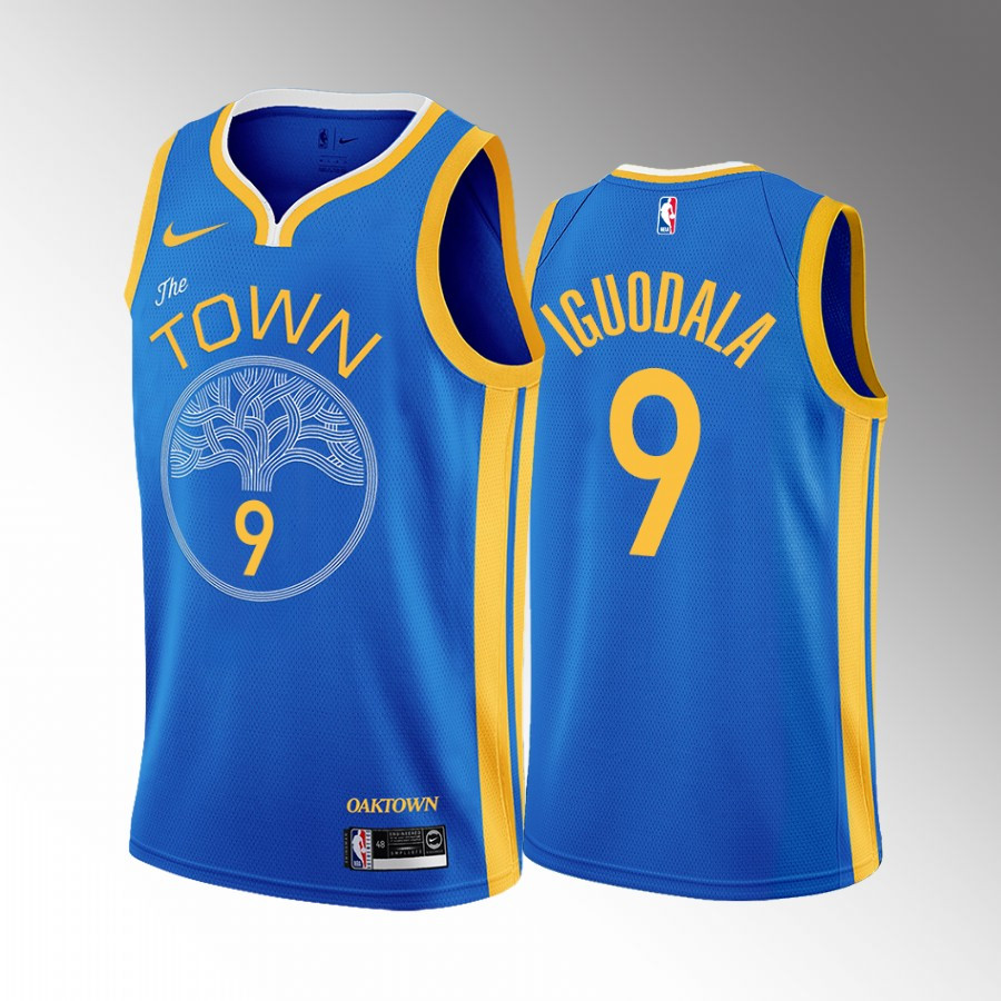 Andre Iguodala 9 2022-23 Golden State Warriors Royal Earned Edition Men Stitched Jersey Swingman