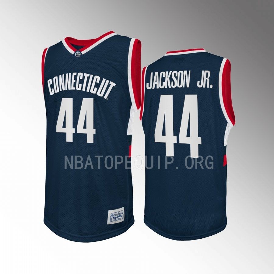 Andre Jackson UConn Huskies Navy Jersey 2022-23 Retro