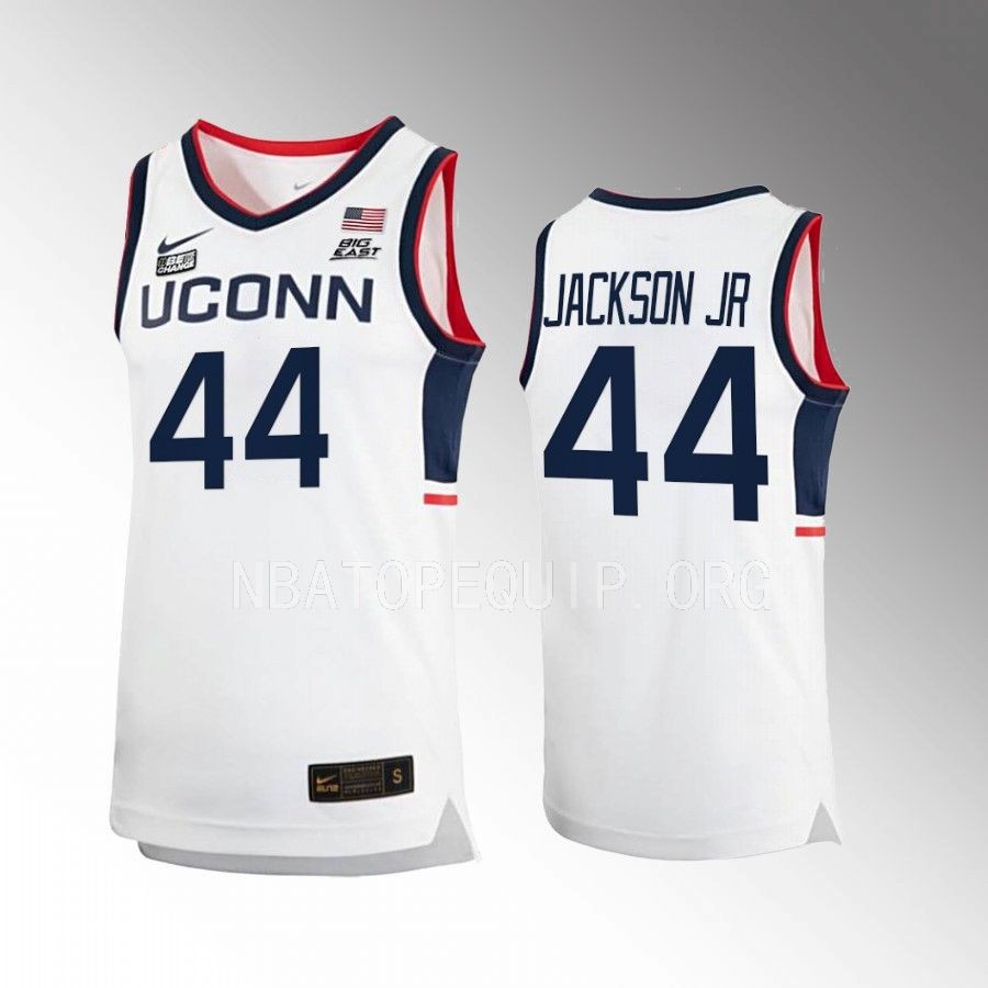 Andre Jackson UConn Huskies White Jersey 2022-23 Home