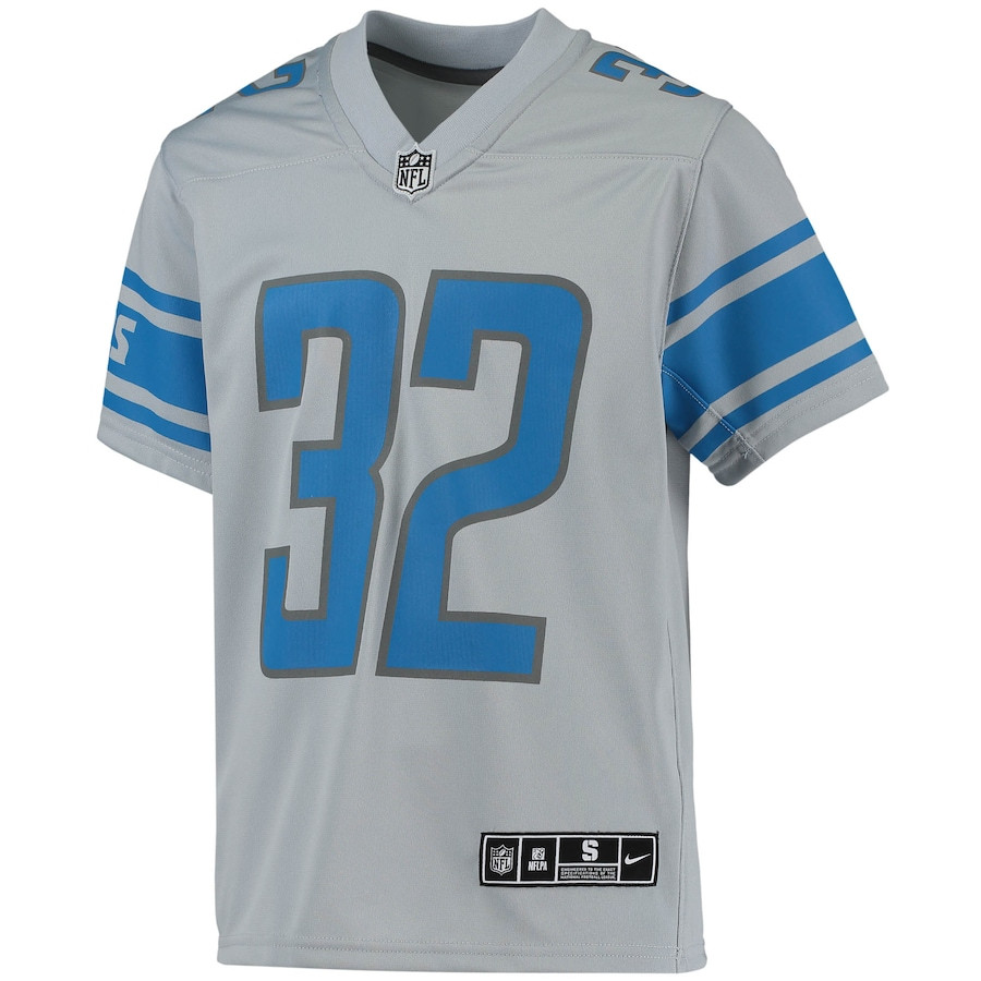 Andre Swift Detroit Lions Youth Inverted Team Game Stitched Jersey – Silver
