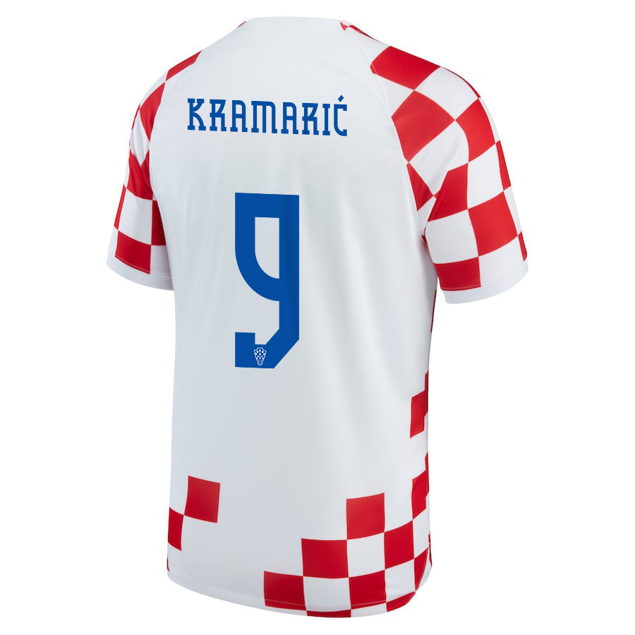 Andrej Kramaric 9 Croatia National Team FIFA World Cup Qatar 2022 – Home Soccer Jersey With Patch