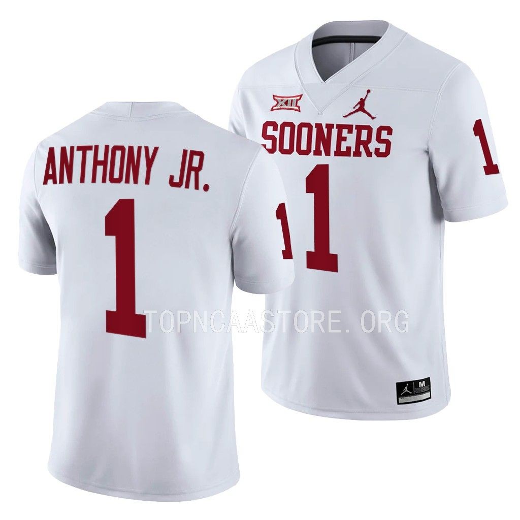 Andrel Anthony Oklahoma Sooners Alternate Game #1 Jersey Men's Anthracite 2023 Uniform
