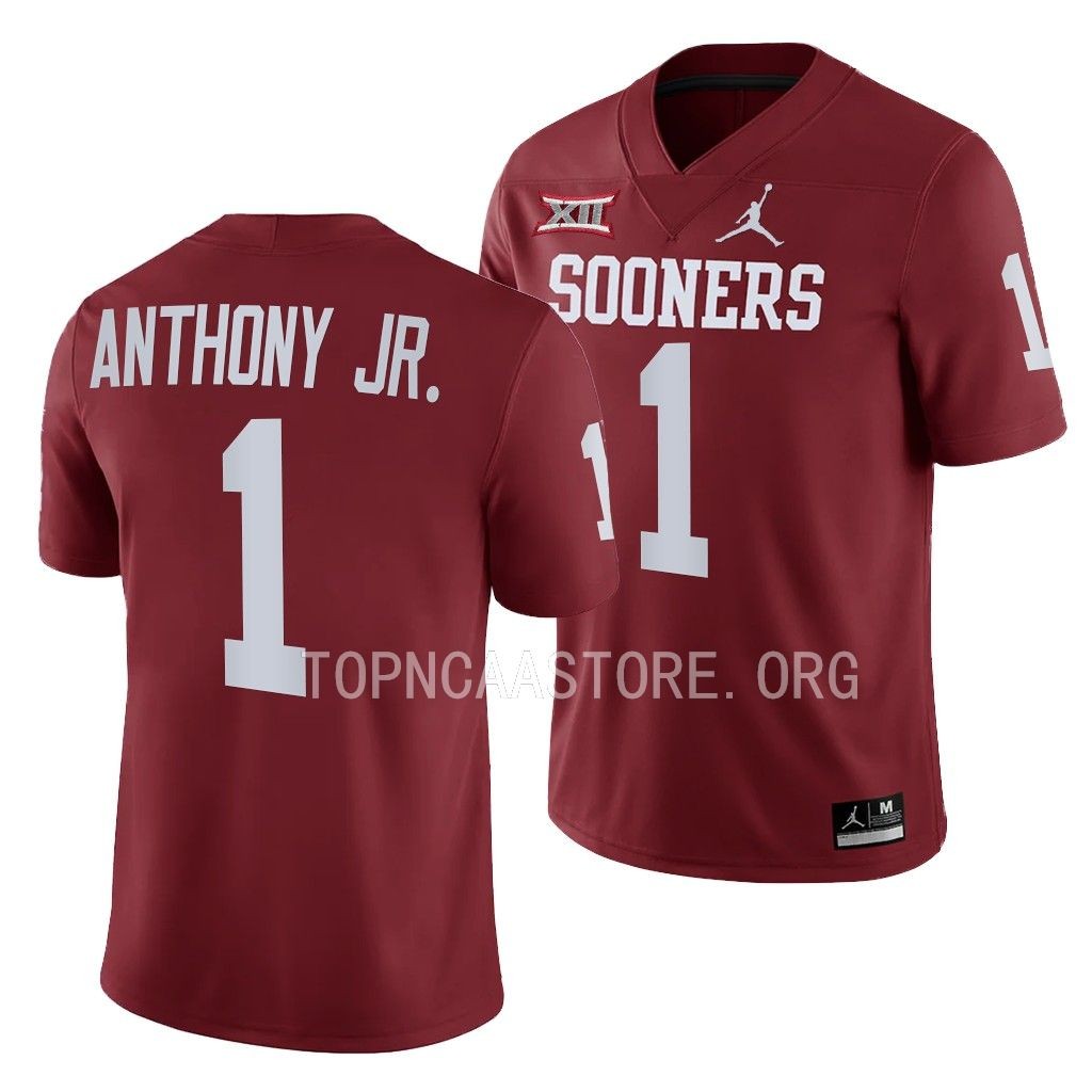 Andrel Anthony Oklahoma Sooners Away Game #1 Jersey Men’s Black 2023  Uniform