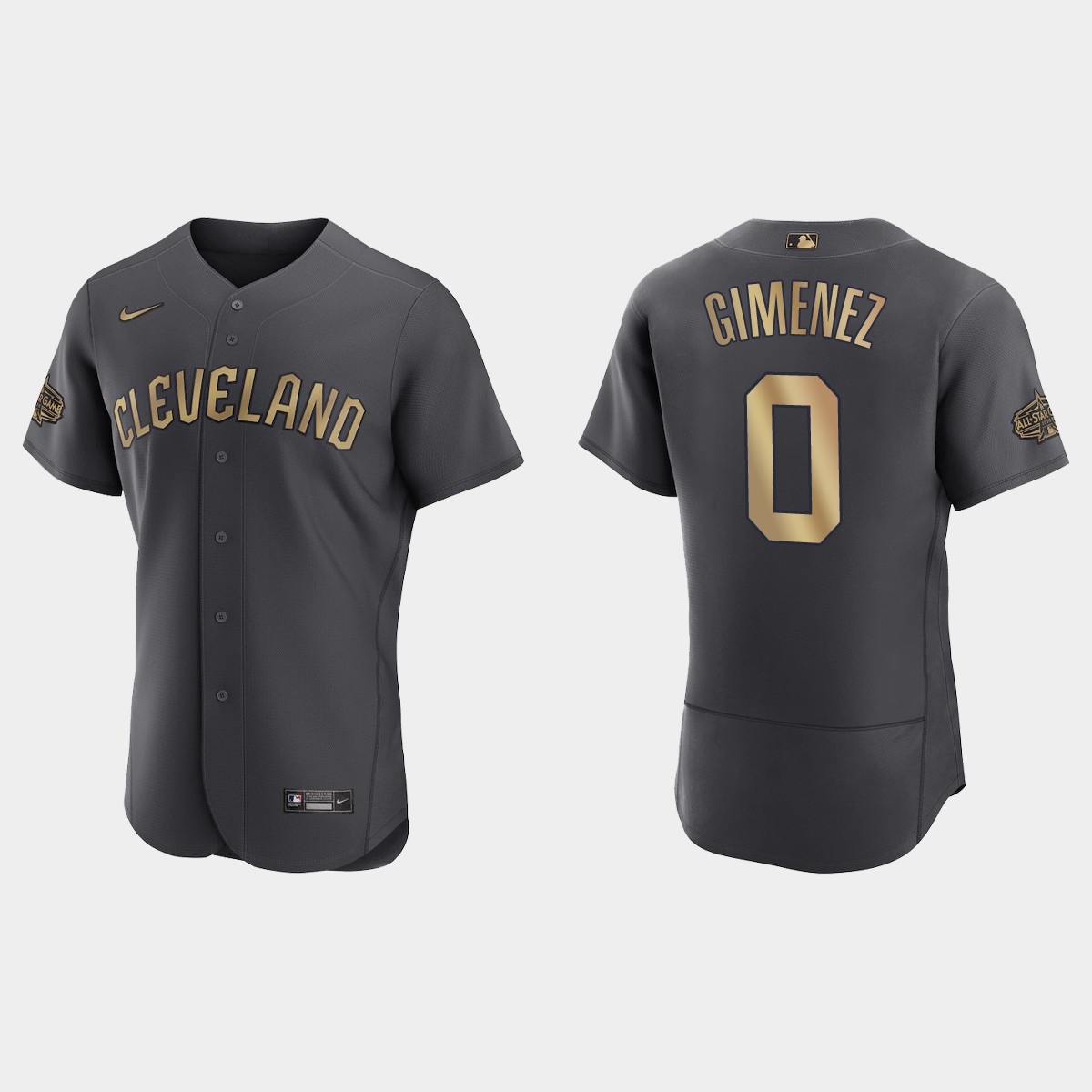 Andres Gimenez Cleveland Guardians 2022 MLB All-Star Game Jersey – Charcoal
