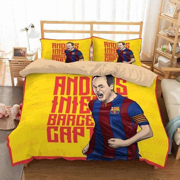 Andres Iniesta 3D Customized Duvet Cover Bedding Set