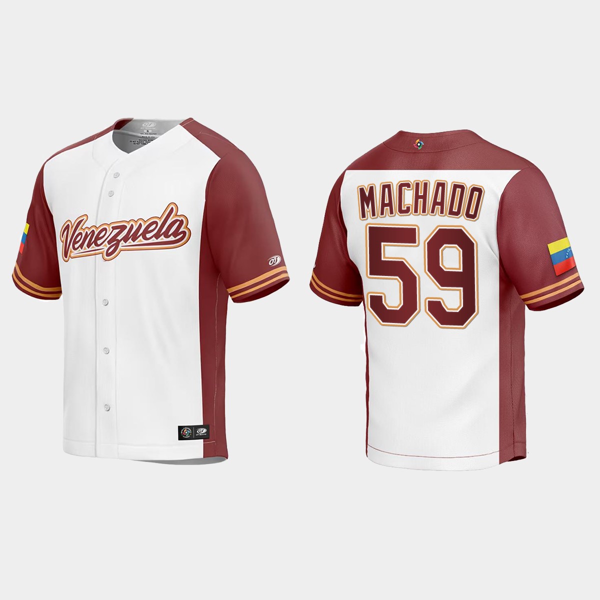 Andres Machado Venezuela 2023 World Classic Jersey - White