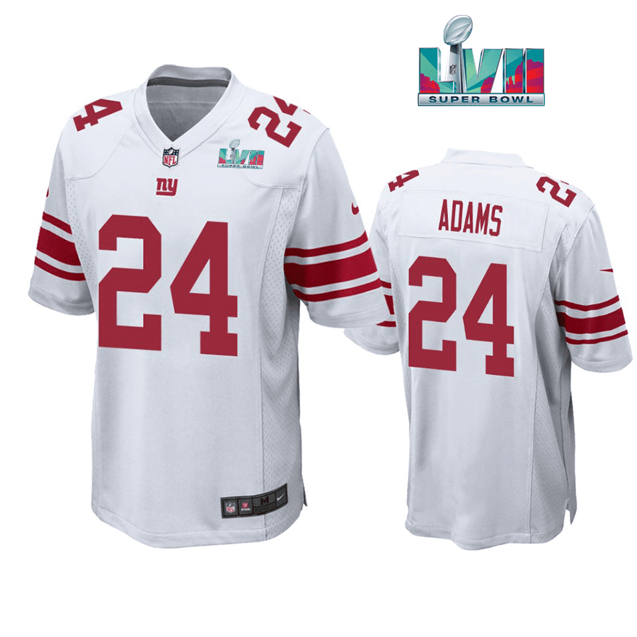 Andrew Adams 24 New York Giants Super Bowl LVII White Men Game Stitched Jersey