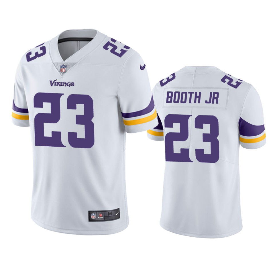 Andrew Booth Jr. 23 Minnesota Vikings White Vapor Limited Stitched Jersey