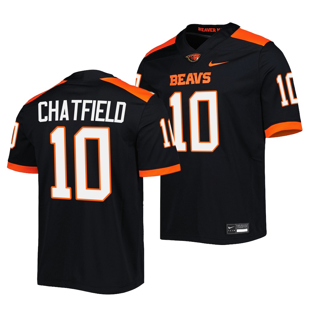 Andrew Chatfield Oregon State Beavers 2022 Untouchable  Jersey Men’s Black #10 Uniform
