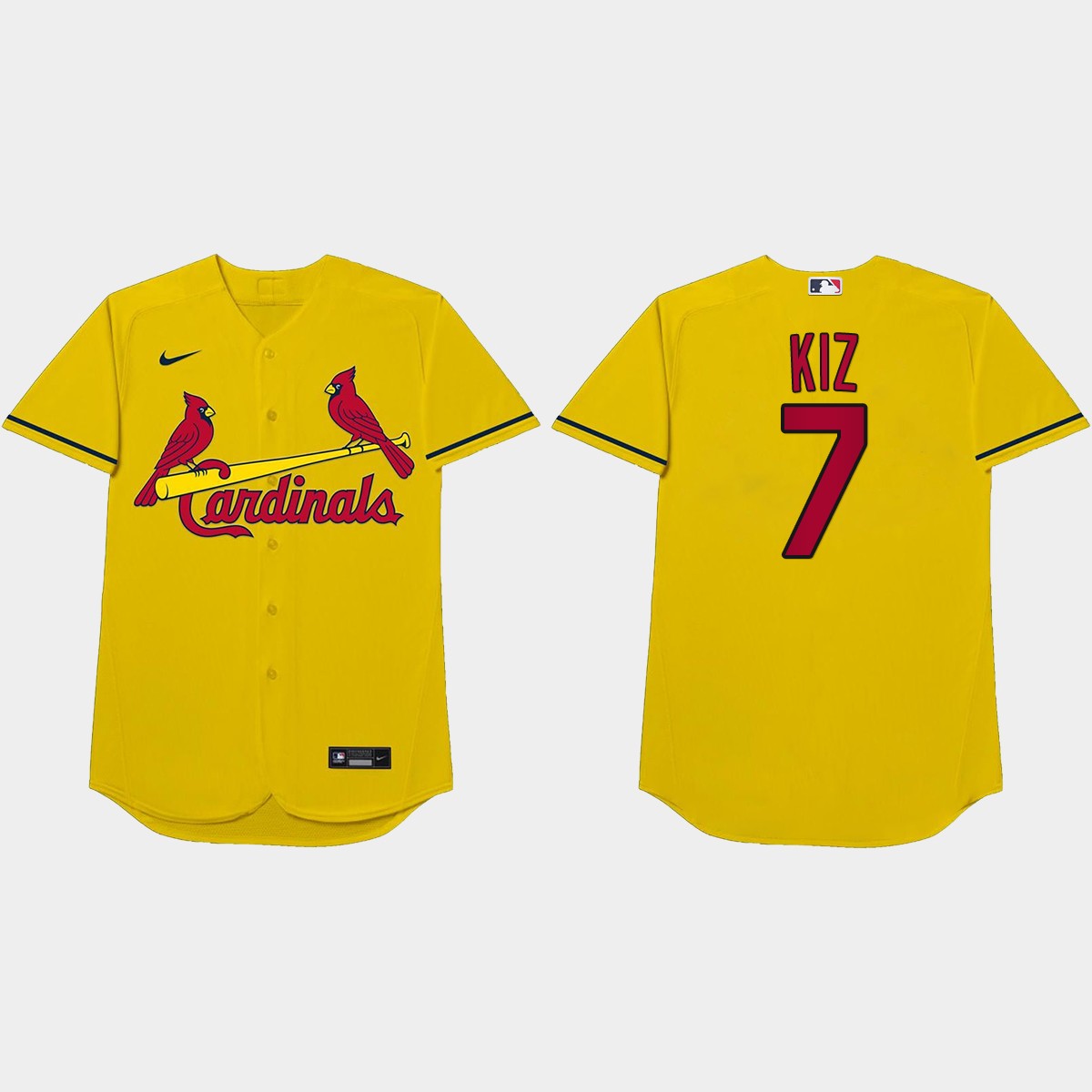 Andrew Knizner Nickname Cardinals 2021 Players' Weekend Kiz Jersey - Gold