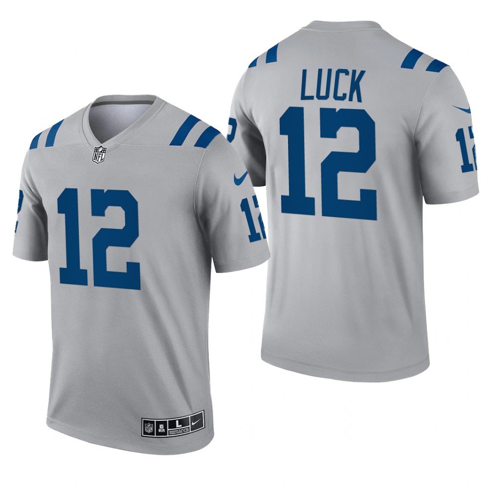 Andrew Luck Indianapolis Colts Gray Jersey Inverted Legend – Men’s
