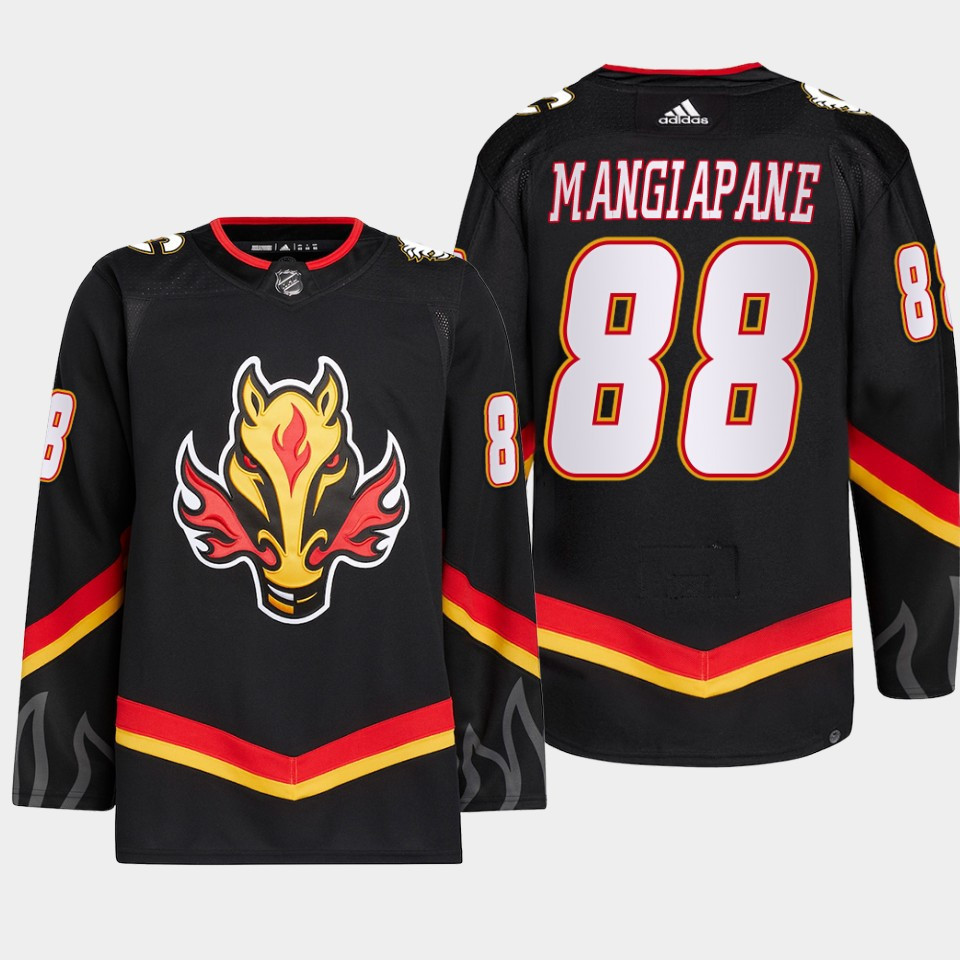 Andrew Mangiapane 88 Calgary Flames Black Stitched Jersey 2022-23 Blasty Alternate Primegreen