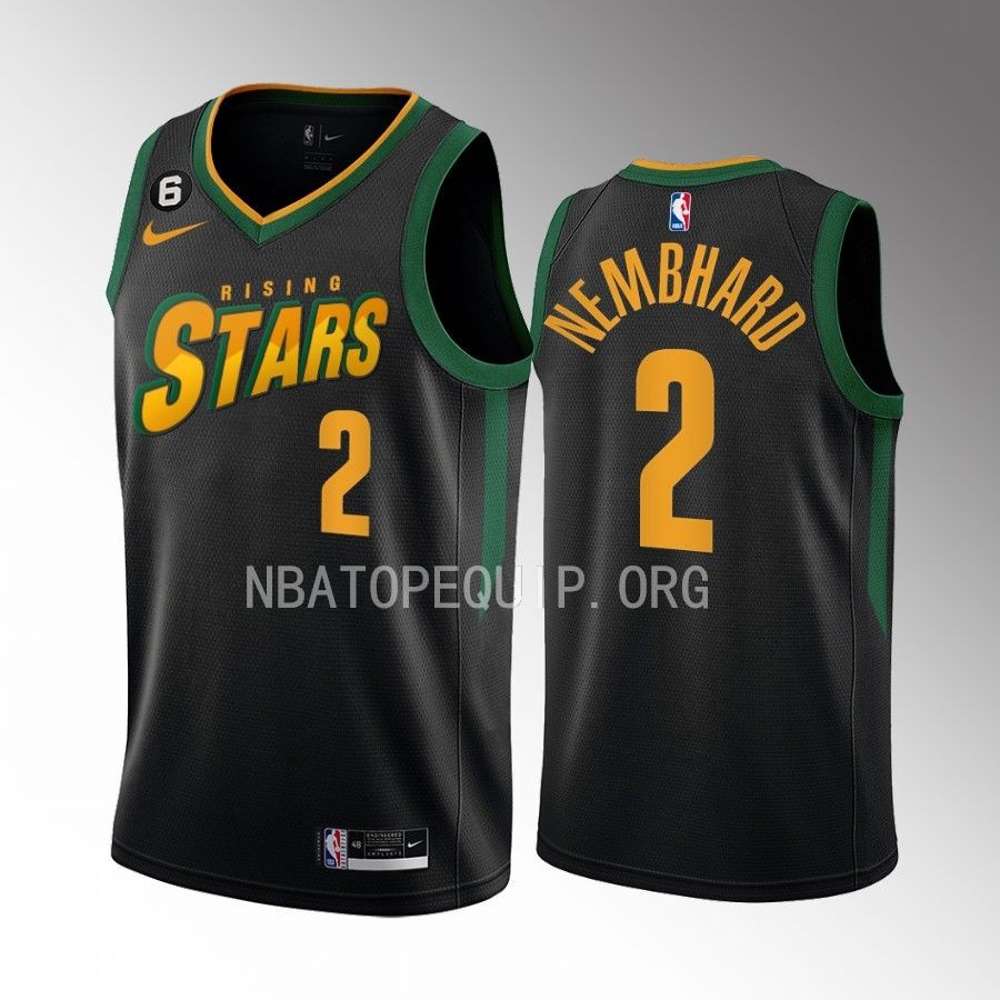 Andrew Nembhard 2023 NBA Rising Stars Jersey Indiana Pacers #2 Black Men's Uniform