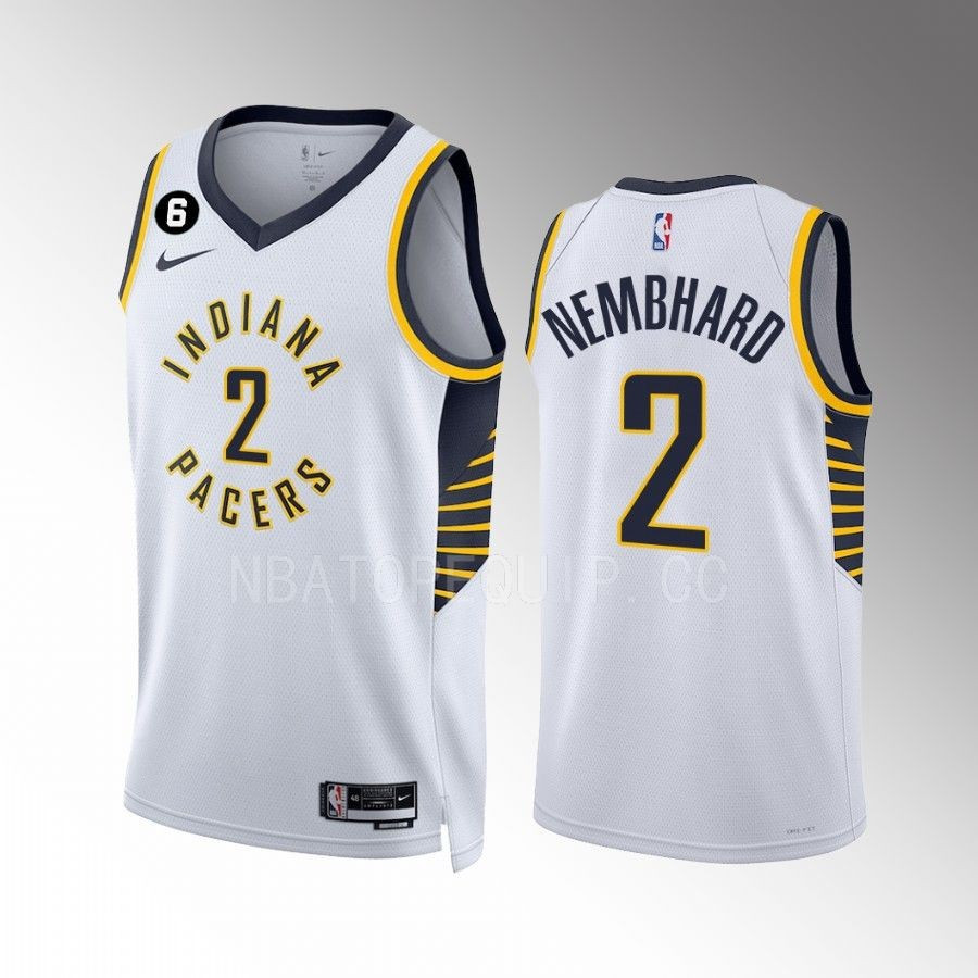 Andrew Nembhard 2 Indiana Pacers White Association Edition 2022-23 Men Stitched Jersey Swingman