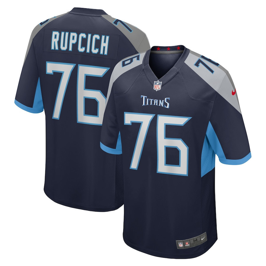 Andrew Rupcich Tennessee Titans Stitched Jersey – Navy