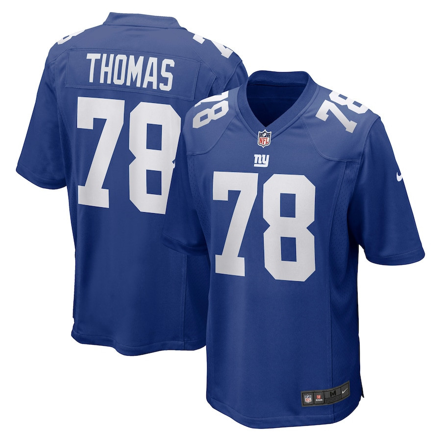 Andrew Thomas 78 New York Giants Player Game Stitched Jersey – Royal