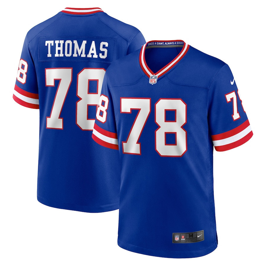 Andrew Thomas New York Giants Classic Player Game Stitched Jersey – Royal