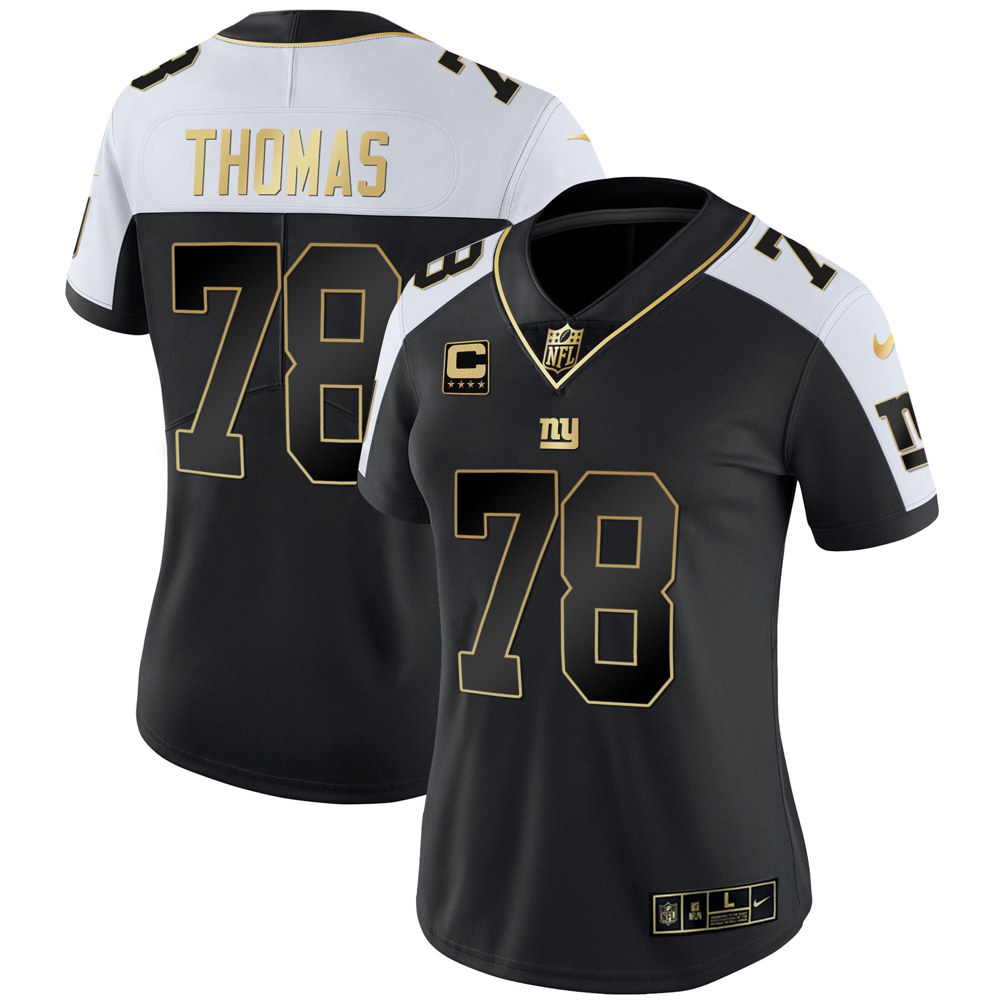 Andrew Thomas Women's New York Giants Vapor Gold Alternate Jersey - All Stitched 