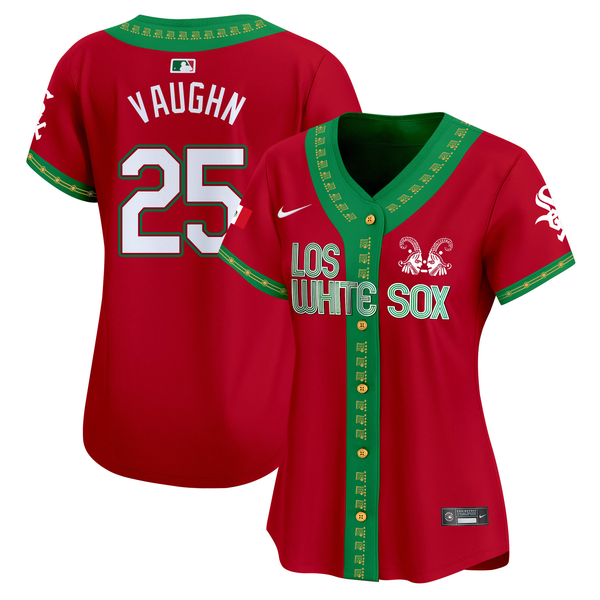Andrew Vaughn Women's Chicago White Sox Mexico Vapor Premier Limited Red Jersey - All Stitched