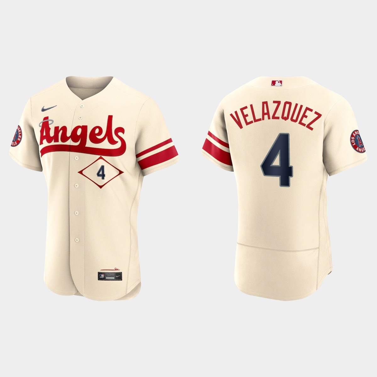 Andrew Velazquez Los Angeles Angels 2022 City Connect Jersey – Cream