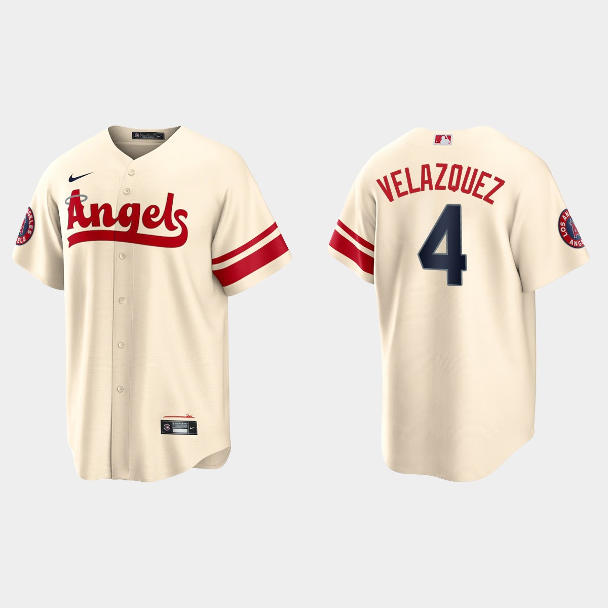 Andrew Velazquez Los Angeles Angels 2022 City Connect Jersey – Cream