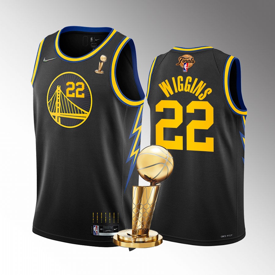 Andrew Wiggins 2022 NBA Finals Champions Golden State Warriors Black #22 Jersey City