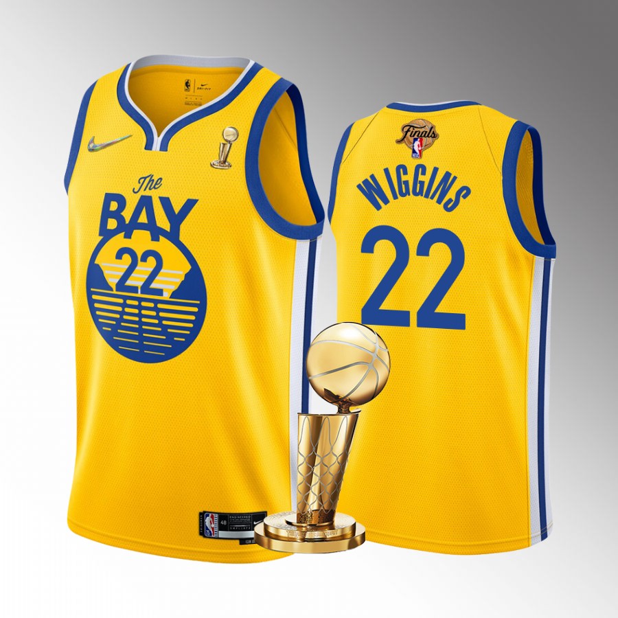 Andrew Wiggins 2022 NBA Finals Champions Golden State Warriors Gold #22 Jersey Statement