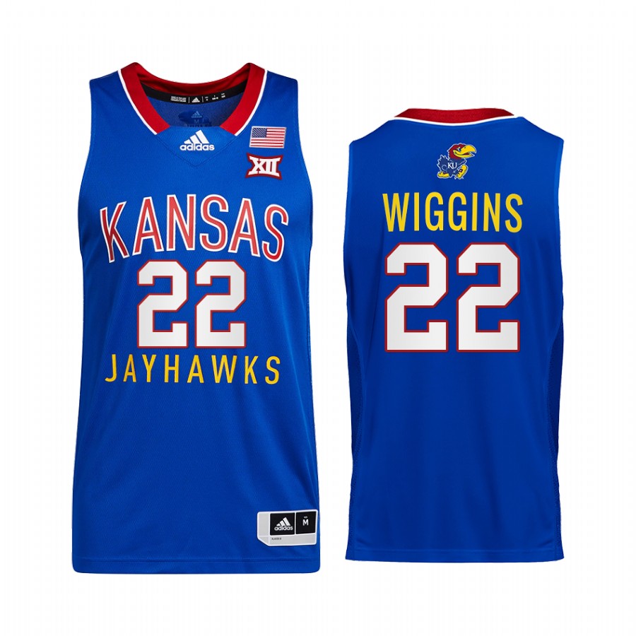 Andrew Wiggins Kansas Jayhawks Royal Jersey College Throwback