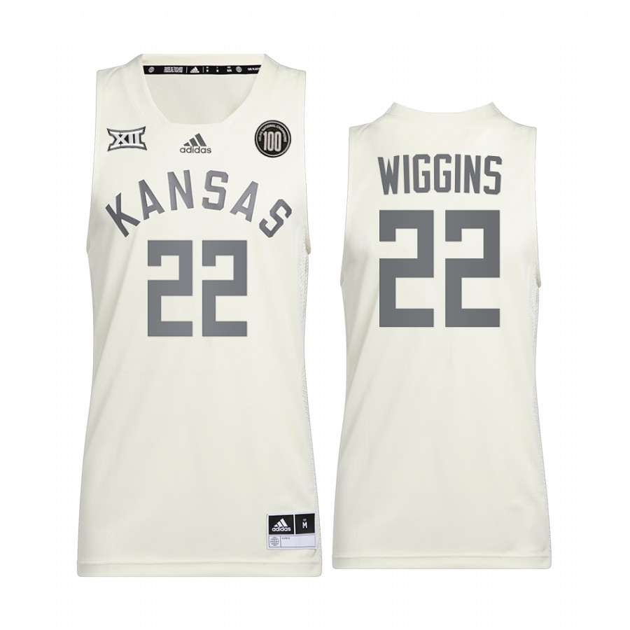 Andrew Wiggins Kansas Jayhawks White Jersey Reverse Retro Alumni