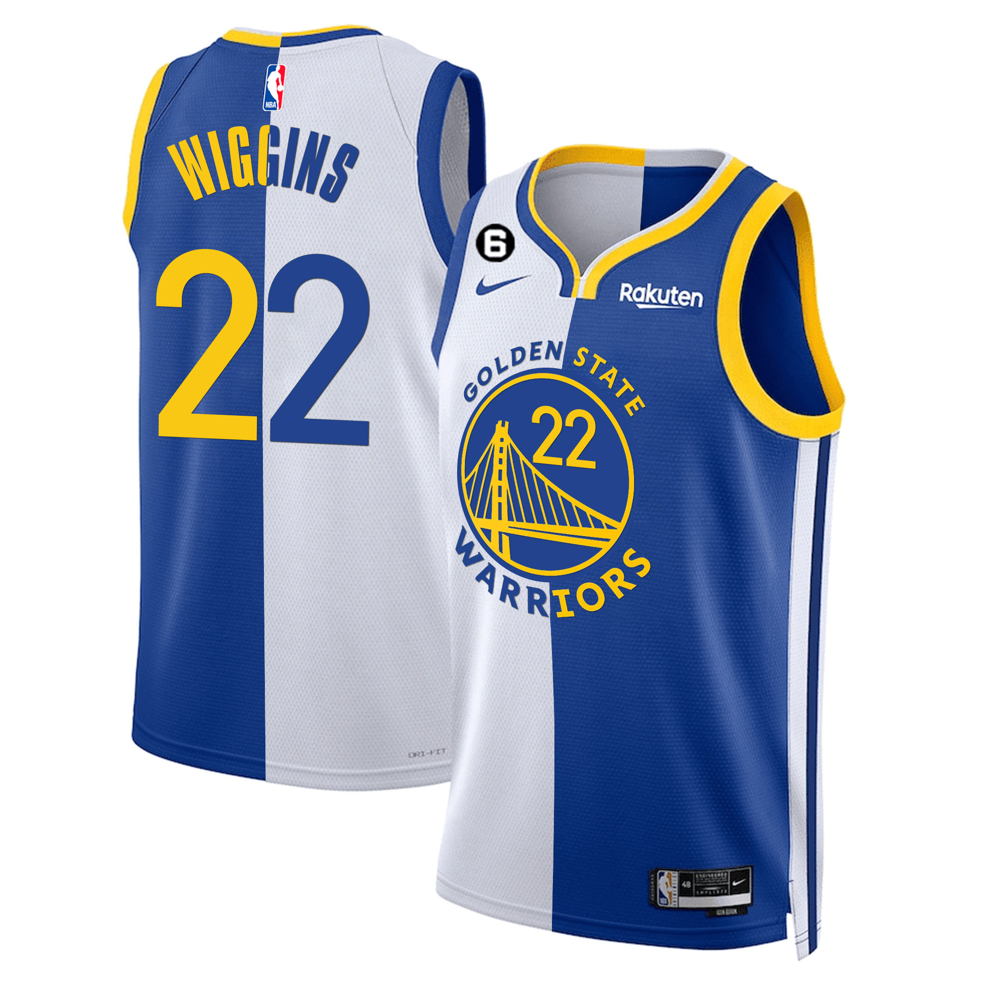 Andrew Wiggins Men's Golden State Warriors 2022/23 Collection Split Jersey - All Stitched