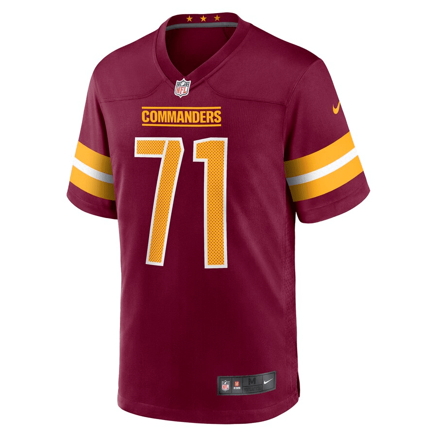 Andrew Wylie 71 Washington Commanders Men Game Stitched Jersey – Burgundy