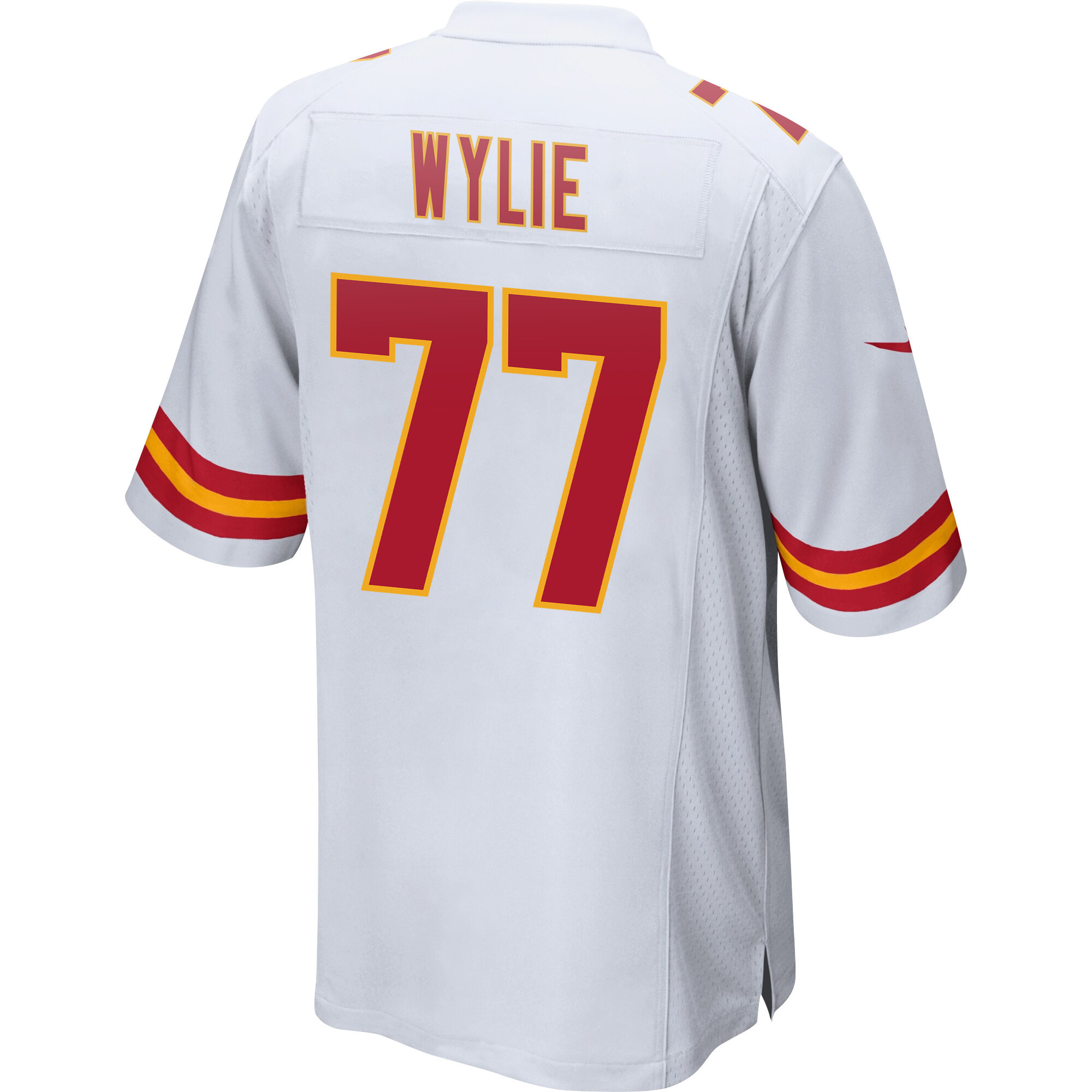 Andrew Wylie 77 Kansas City Chiefs Super Bowl LVII Champions 3 Stars Men Game Stitched Jersey – White