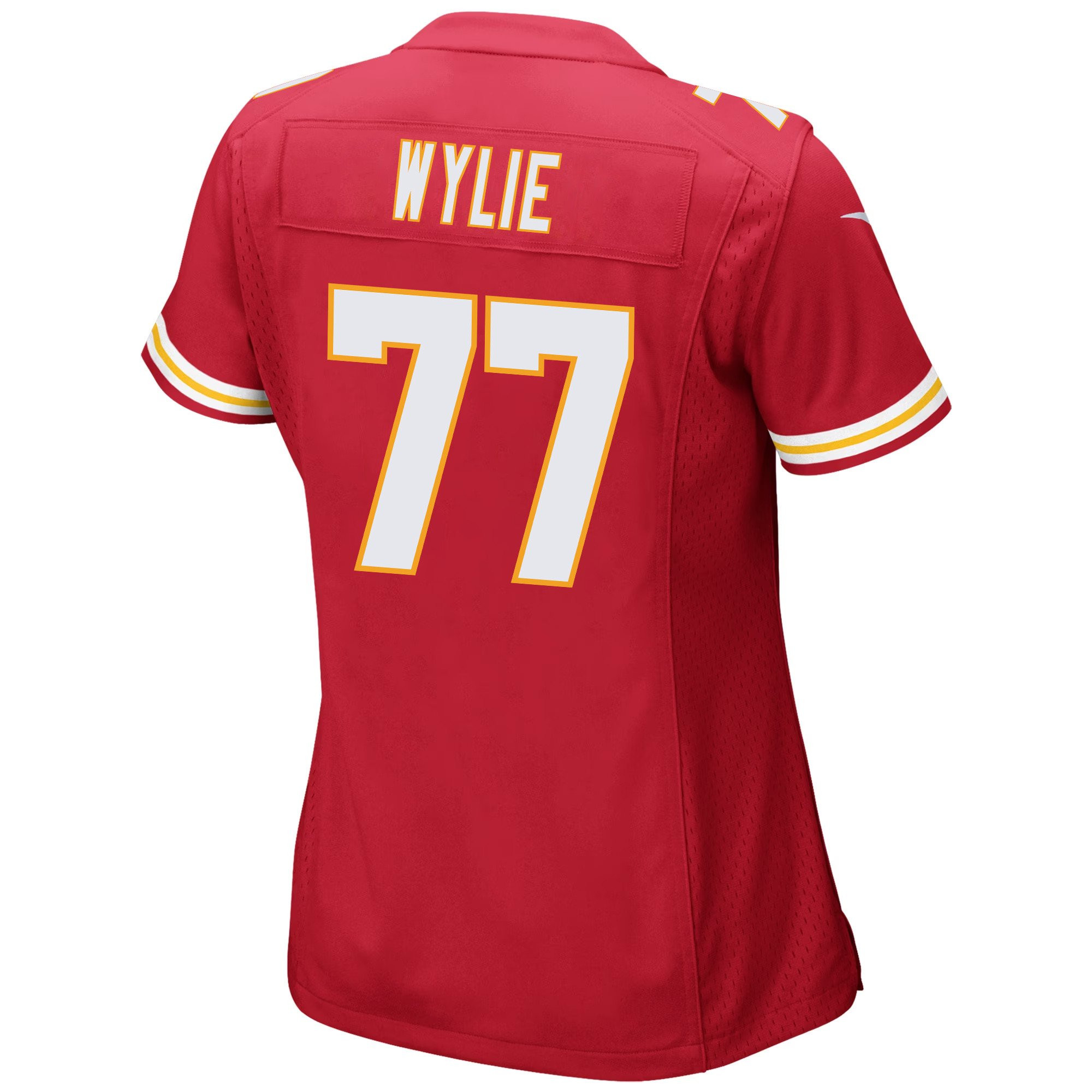 Andrew Wylie 77 Kansas City Chiefs Super Bowl LVII Champions Women Game Stitched Jersey – Red