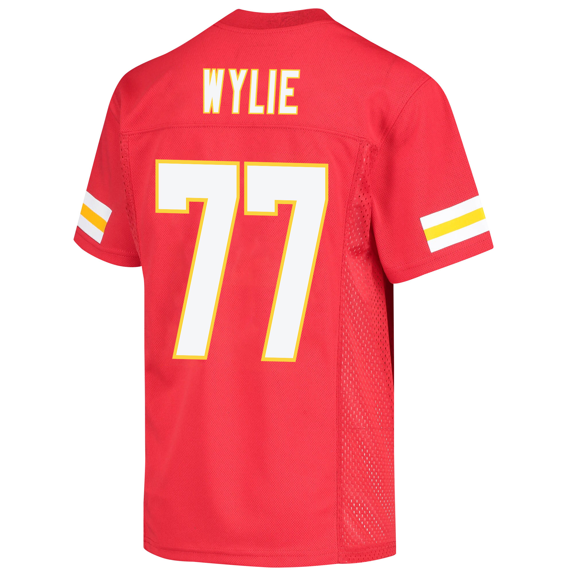 Andrew Wylie 77 Kansas City Chiefs Super Bowl LVII Champions Youth Game Stitched Jersey – Red