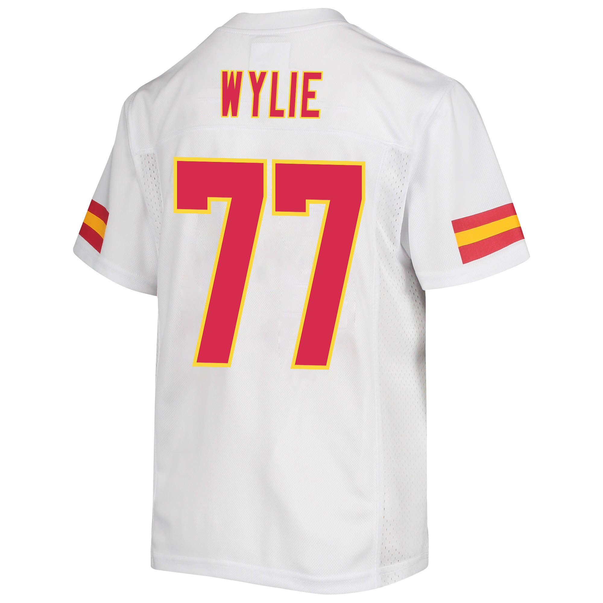 Andrew Wylie 77 Kansas City Chiefs Super Bowl LVII Champions Youth Game Stitched Jersey – White