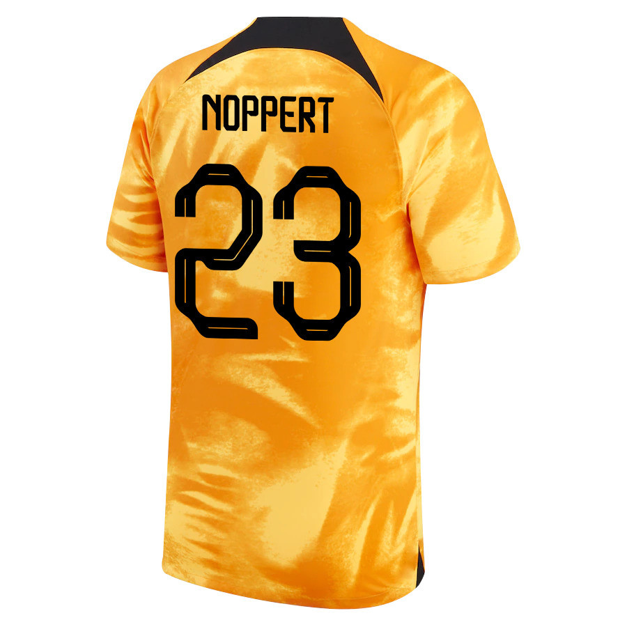 Andries Noppert 23 Netherlands National Team Qatar World Cup 2022-23 Patch Home Soccer Jersey,
