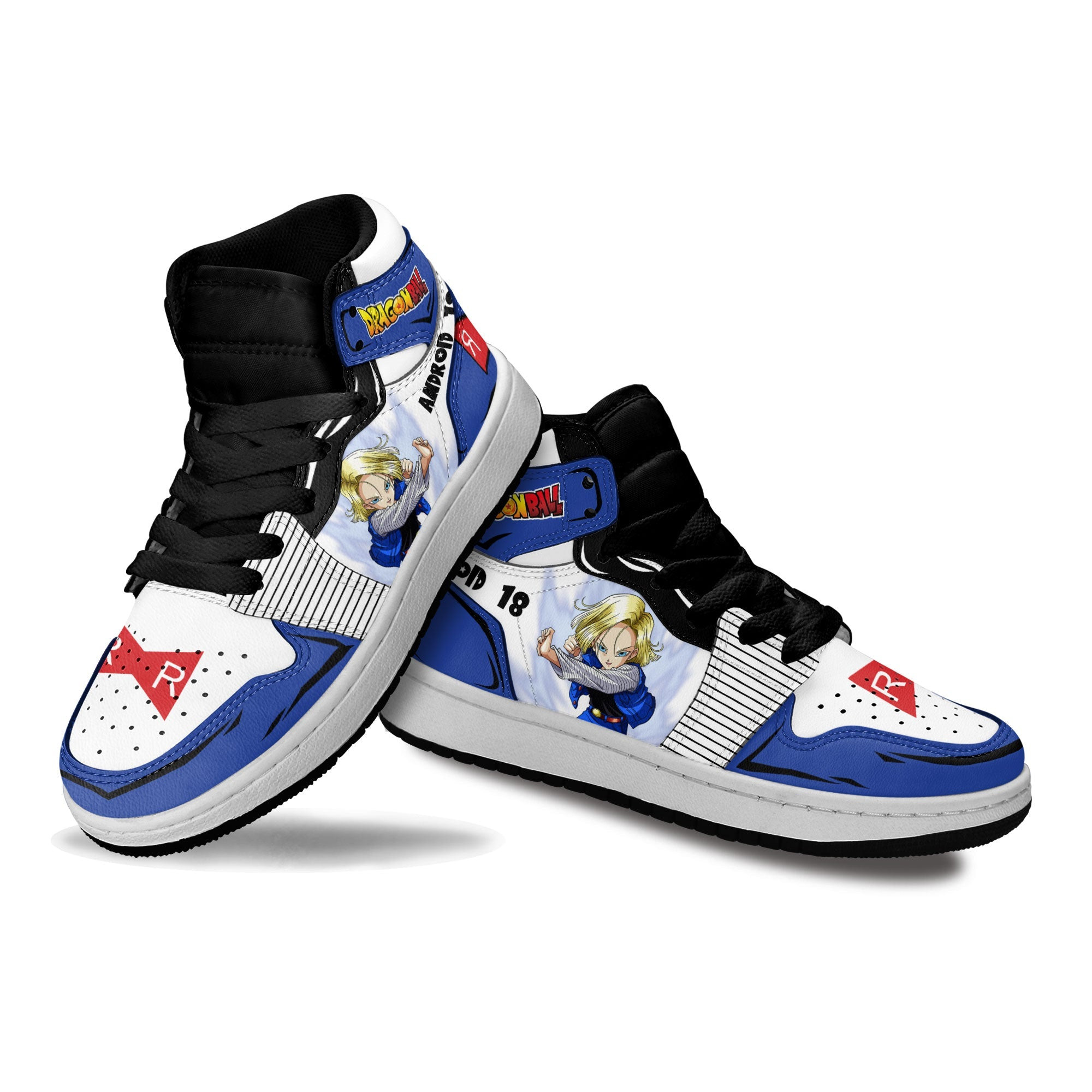 Android 18 Kids Sneakers Custom Anime Dragon Ball Shoes For Kids