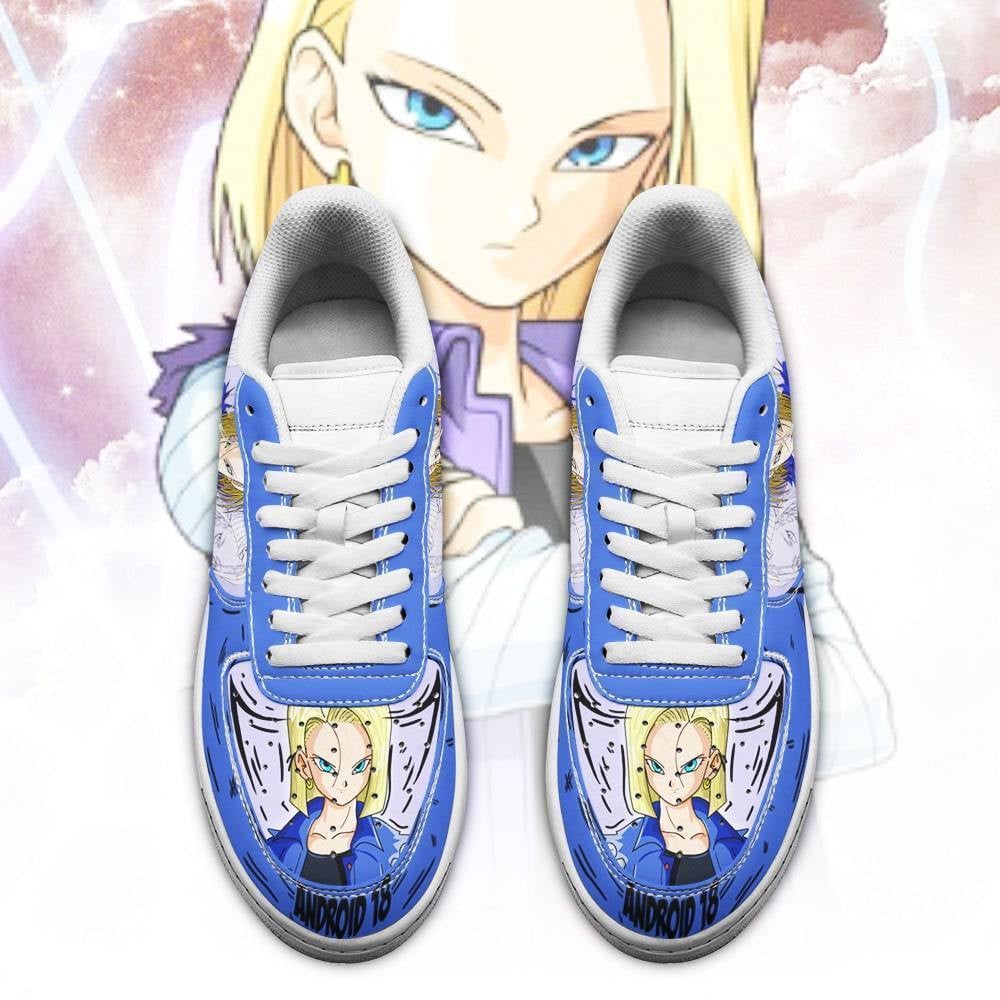 Android 18 Sneakers Custom Dragon Ball Anime Shoes Fan Gift