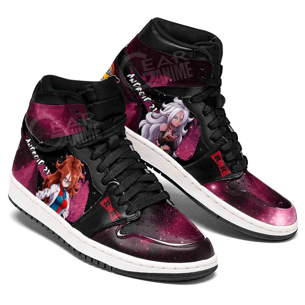 Android 21 JD1s Sneakers Dragon Ball Anime Shoes, Air Jordan Hightop
